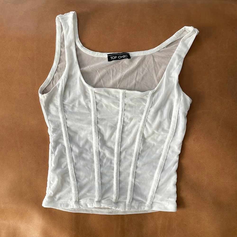 Rave Festival Mesh Corset Tank